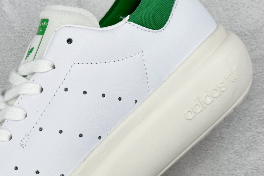 170 AD Originals Stan Smith PF"White Green"史密斯面包版系列低帮板鞋“皮革白绿尾”ID2786