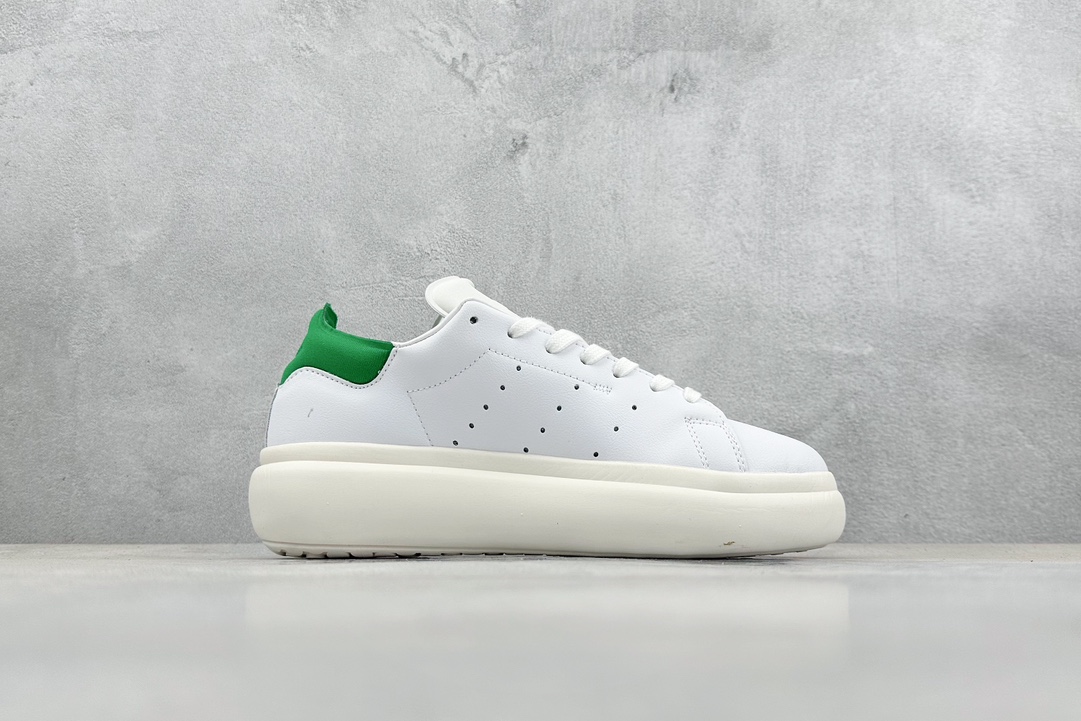 170 AD Originals Stan Smith PF"White Green"史密斯面包版系列低帮板鞋“皮革白绿尾”ID2786