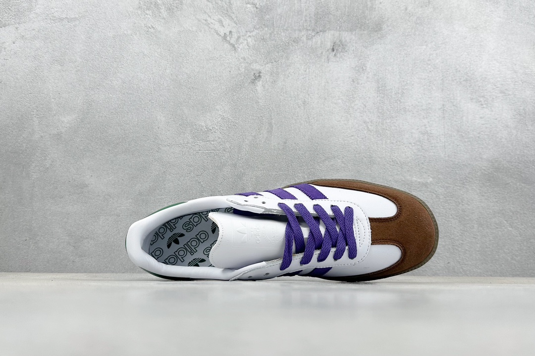 140 YH Adidas originals Gazelle Indoor 棕紫绿色 ID8349