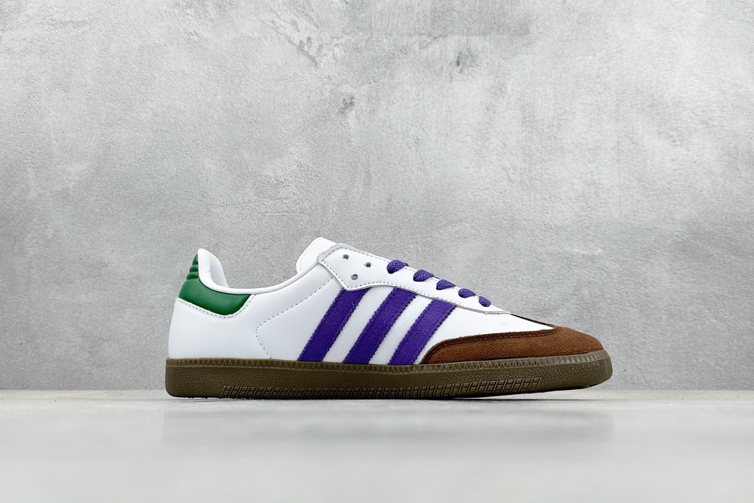 140 YH Adidas originals Gazelle Indoor 棕紫绿色 ID8349
