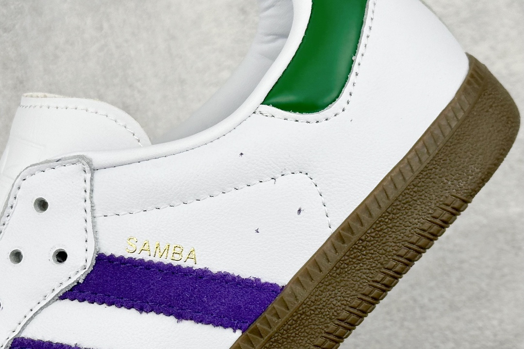 140 YH Adidas originals Gazelle Indoor 棕紫绿色 ID8349