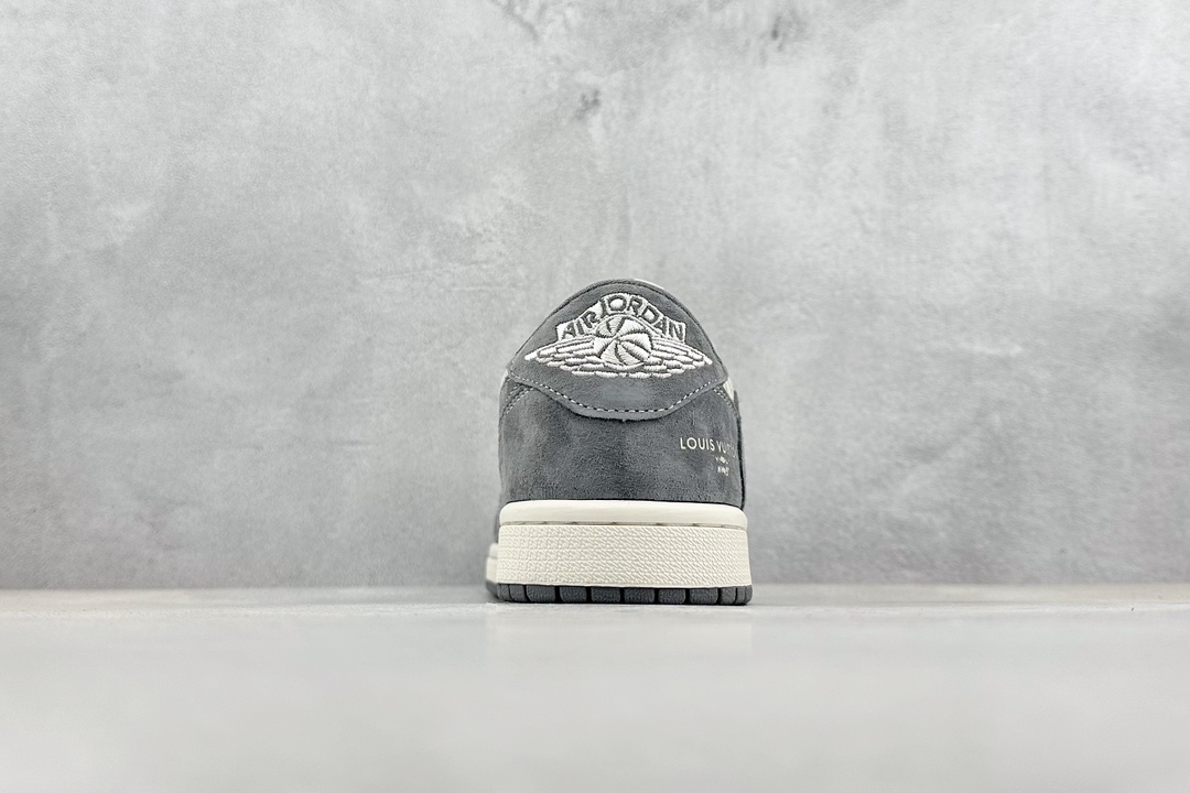 280 私 Travis Scott x Nike Air Jordan 1 Low x Louis Vuitton Air Jordan 1 Low 反转翻毛白深空灰倒钩 SJ2068-001