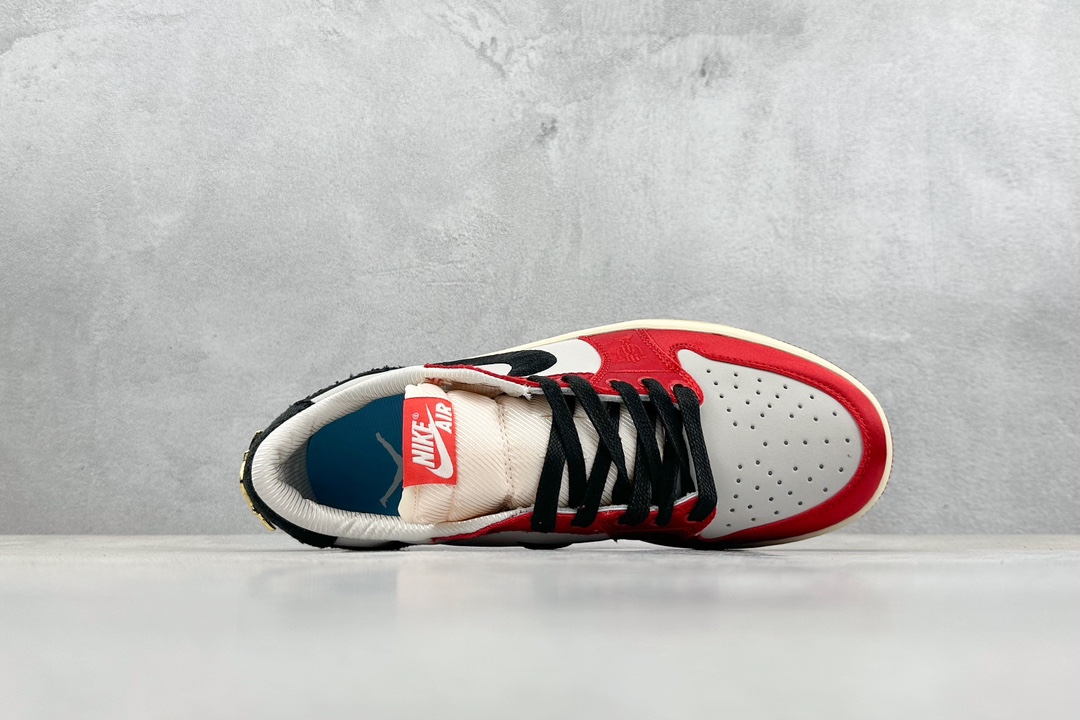 220 私 Trophy Room x Air Jordan AJ1 Low 低帮 乔丹之子联名白黑红 FN0432-100