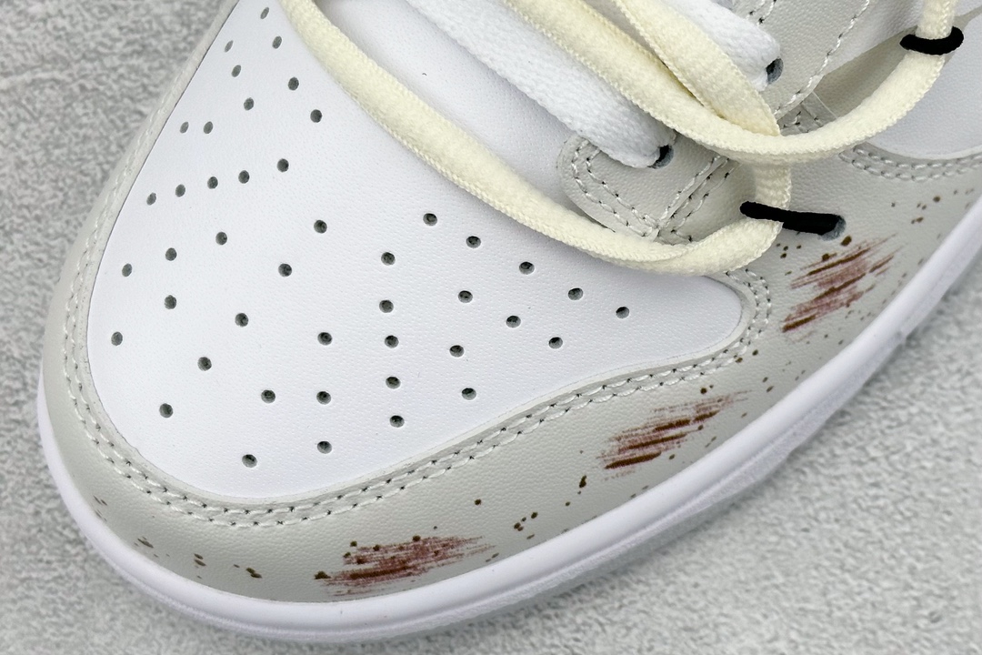 260 私 A版 Nike SB Dunk Low 城市废墟 复古灰褐 解构抽绳鞋带  DV0831-101
