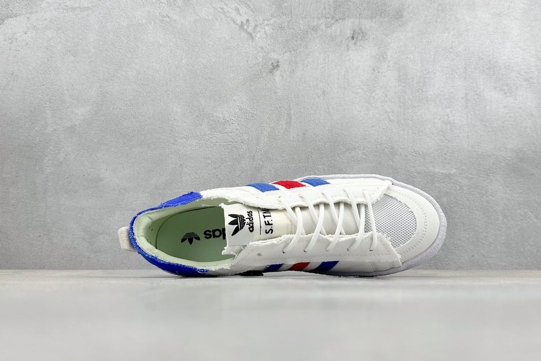 200 终端 R版 adidas originals Campus 80s 白蓝红 ID4795