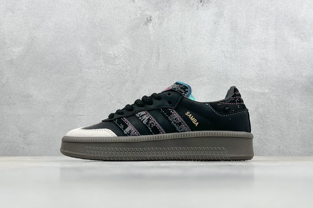 150 终端 R版 adidas originals Samba XLG 黑色 ID1138