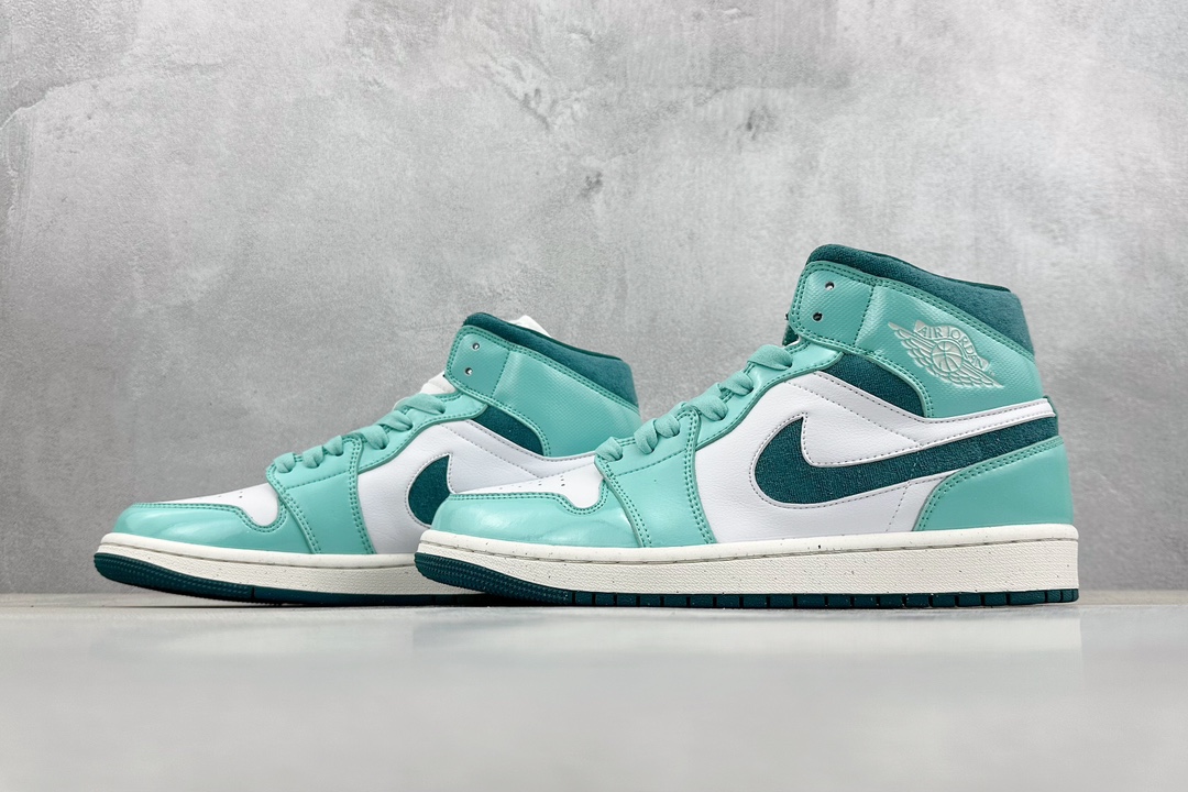 220 终端 K版 Jordan Air Jordan 1 Mid ”Bleached Turquoise” ME冰蓝 DZ3745-300