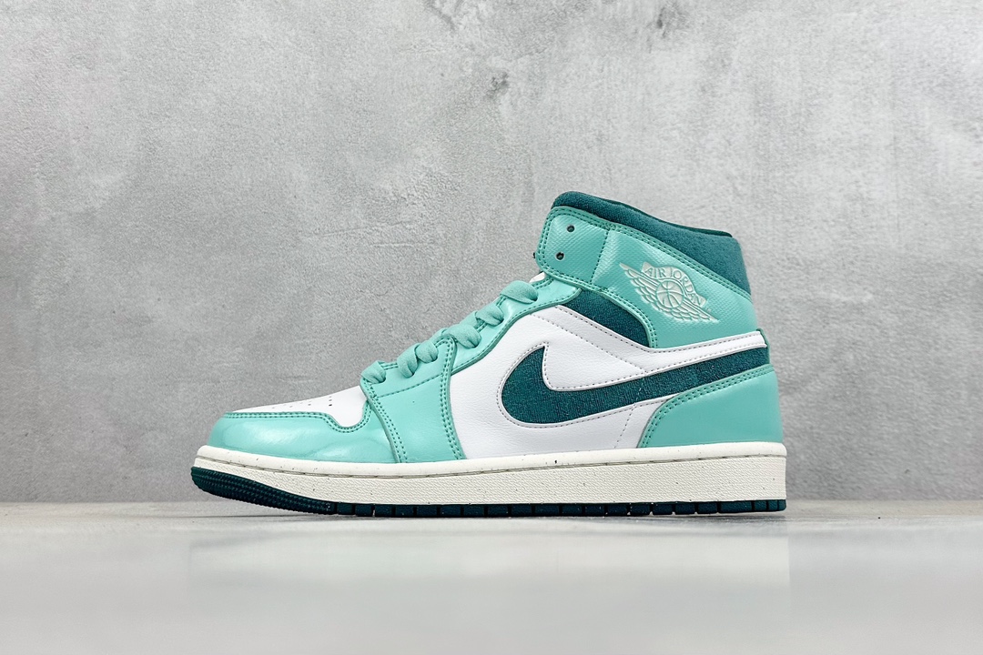 220 终端 K版 Jordan Air Jordan 1 Mid ”Bleached Turquoise” ME冰蓝 DZ3745-300