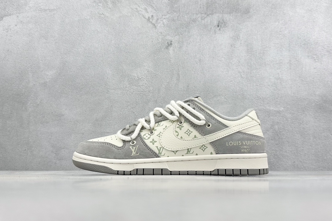 300 Nk SB Dunk Low LV联名-米灰绑带猪八 周年高端定制 低帮休闲板鞋 SJ2068-237