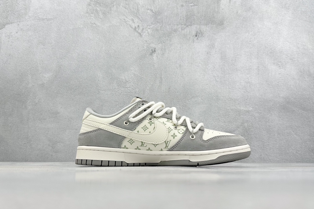 300 Nk SB Dunk Low LV联名-米灰绑带猪八 周年高端定制 低帮休闲板鞋 SJ2068-237
