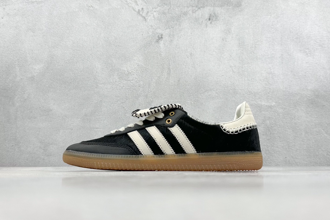 340 S2 Wales Bonner x AD Originals Samba Pony Tonal 马毛米黑德训鞋 IE0580