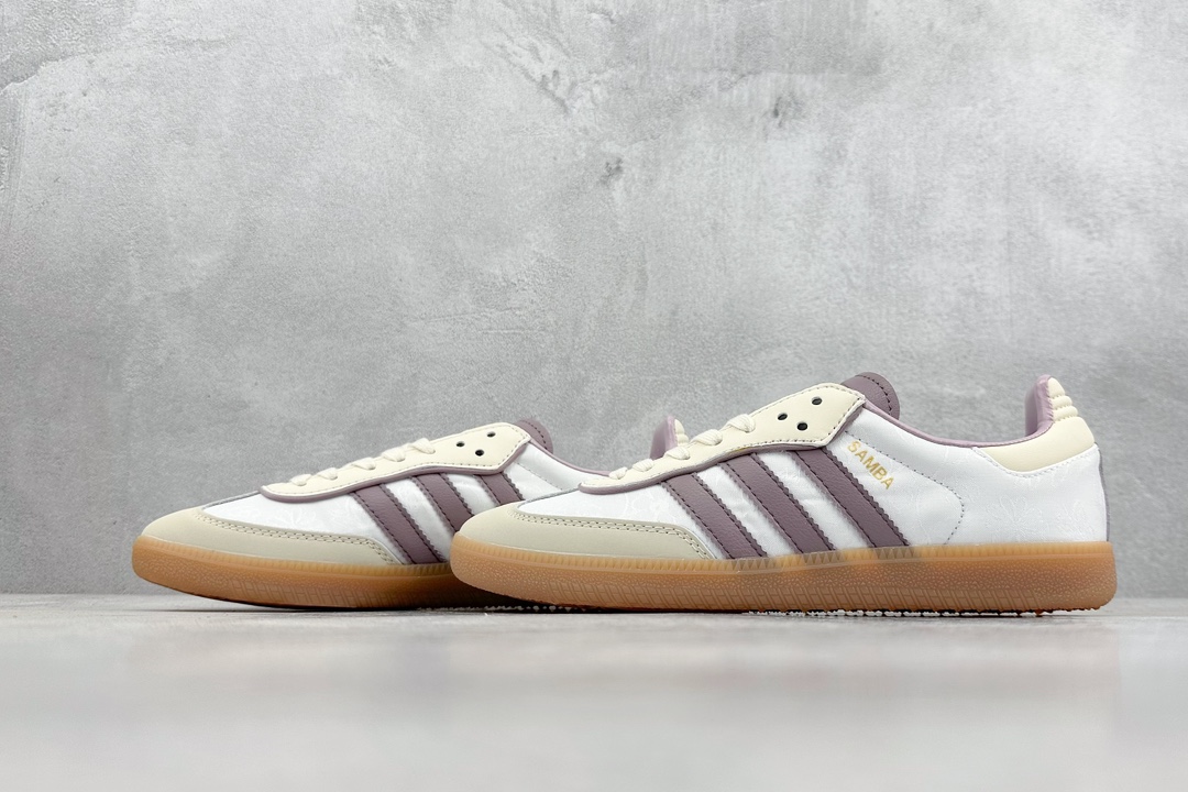 190 adidas originals Samba OG 白香芋紫 IE1417