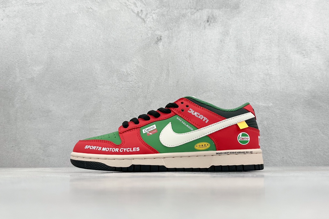 300 DK版 Nk SB Dunk Low 赛车红绿配色 低帮休闲运动滑板板鞋 MU0232-361