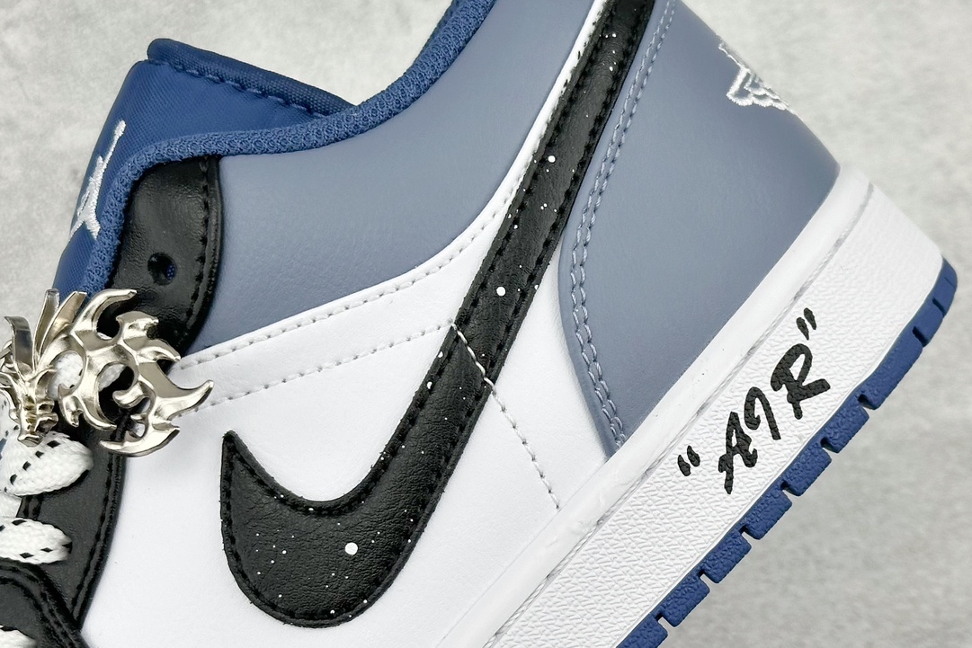 200 K版 Air Jordan 1 Retro Low CNY 午夜星空 海军蓝 黑白蓝 553558-414