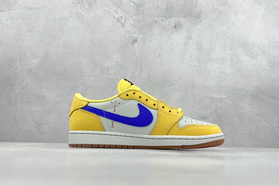 380 N版 Travis Scott x Jordan Air Jordan 1 Low Canary E 黄色 DZ4137-700