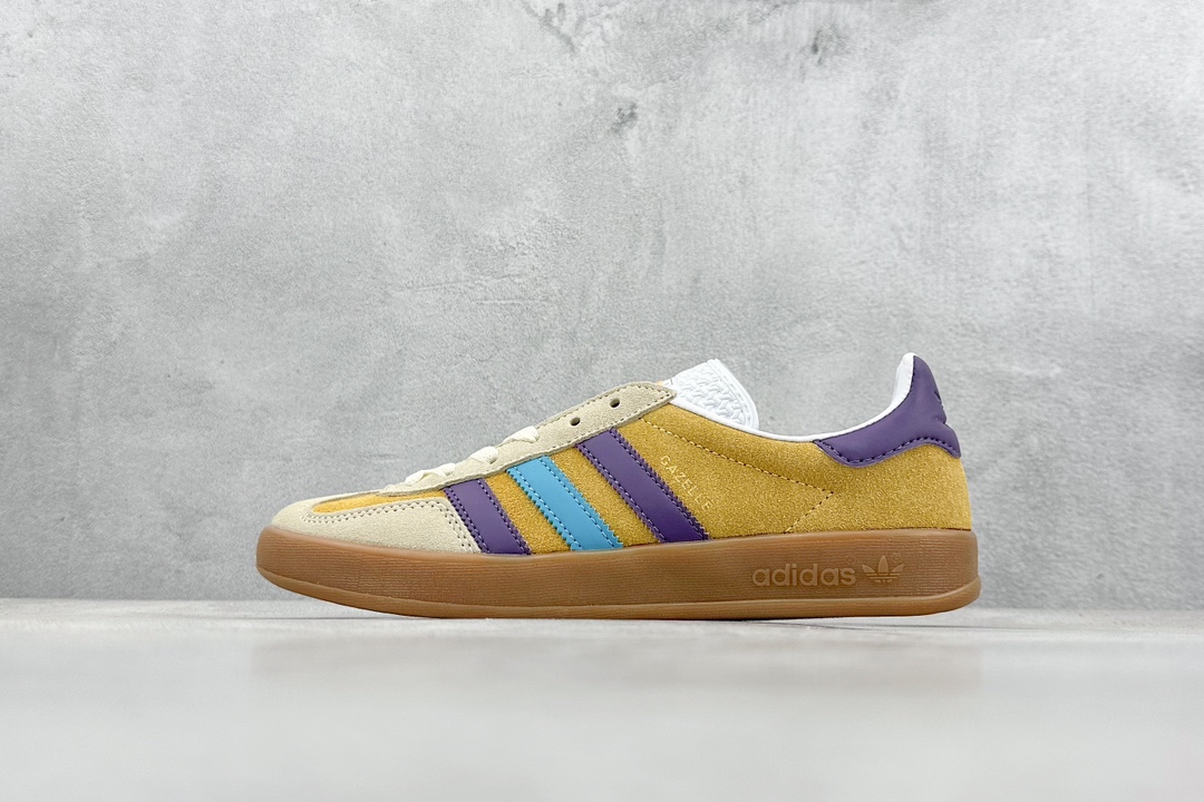 130 adidas Originals Gazelle INdoor 三叶草休闲防滑耐磨低帮板鞋 IG1636