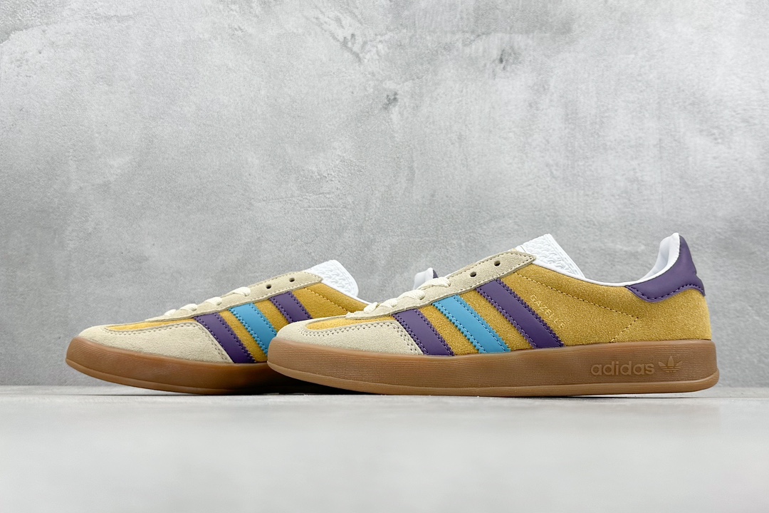 130 adidas Originals Gazelle INdoor 三叶草休闲防滑耐磨低帮板鞋 IG1636