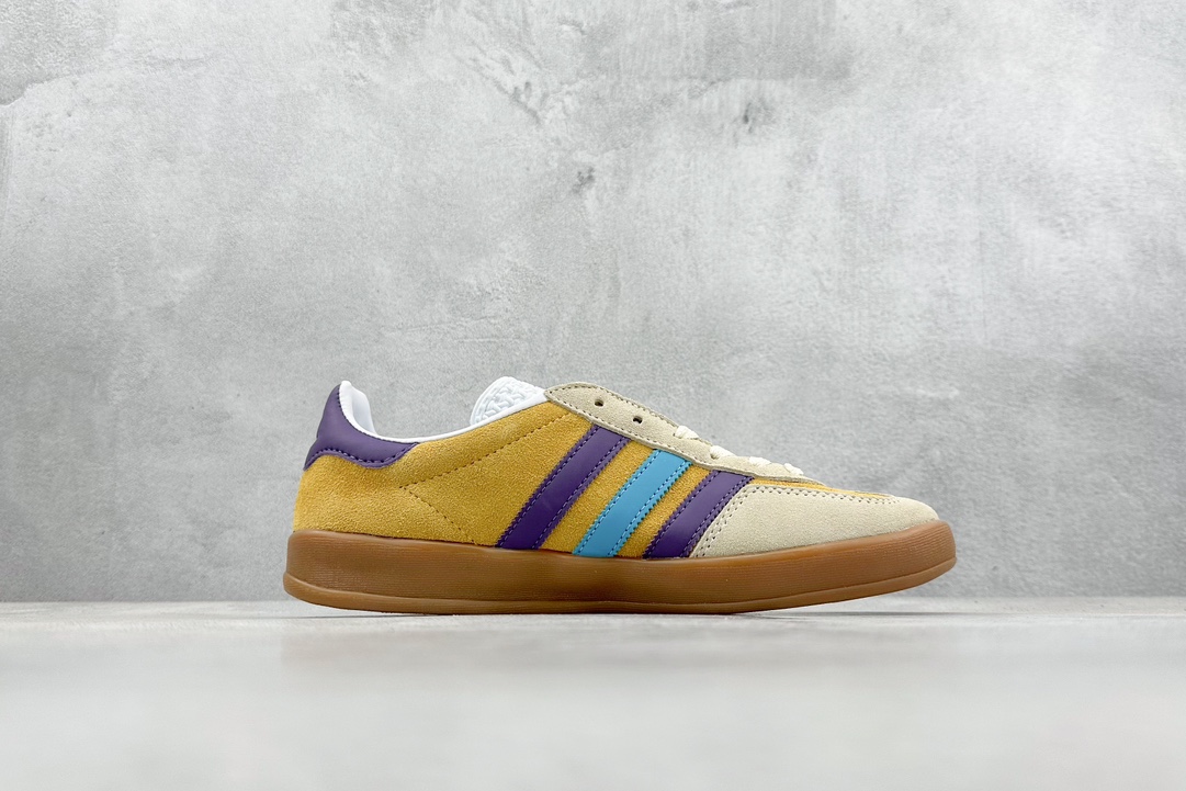 130 adidas Originals Gazelle INdoor 三叶草休闲防滑耐磨低帮板鞋 IG1636