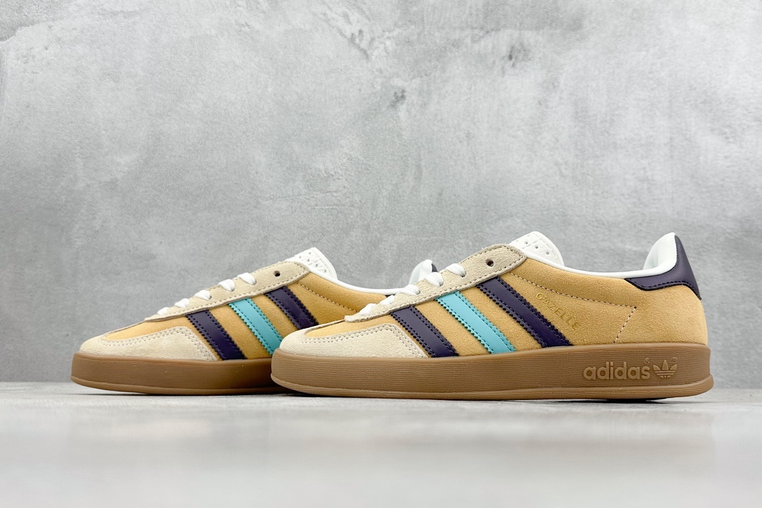 160 YH adidas Originals Gazelle INdoor 三叶草休闲防滑耐磨低帮板鞋 IG1636