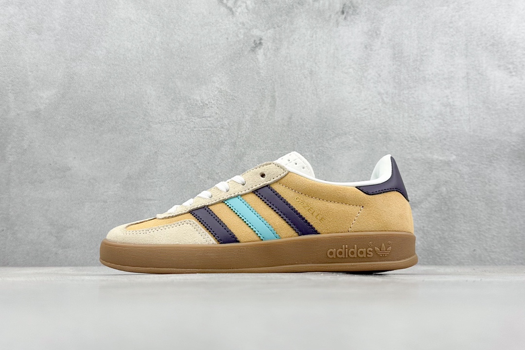 160 YH adidas Originals Gazelle INdoor 三叶草休闲防滑耐磨低帮板鞋 IG1636