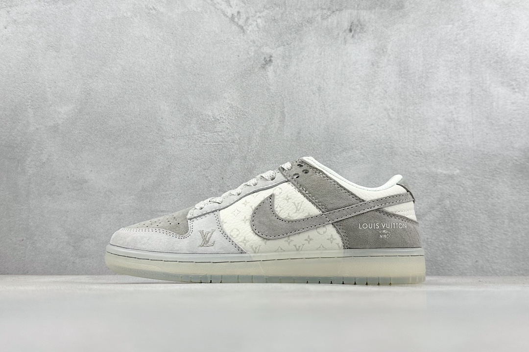 280 LV x Nike Dunk Low 米灰水晶底此款主张打破传统的工业化流水线设计限制  CR8033-503