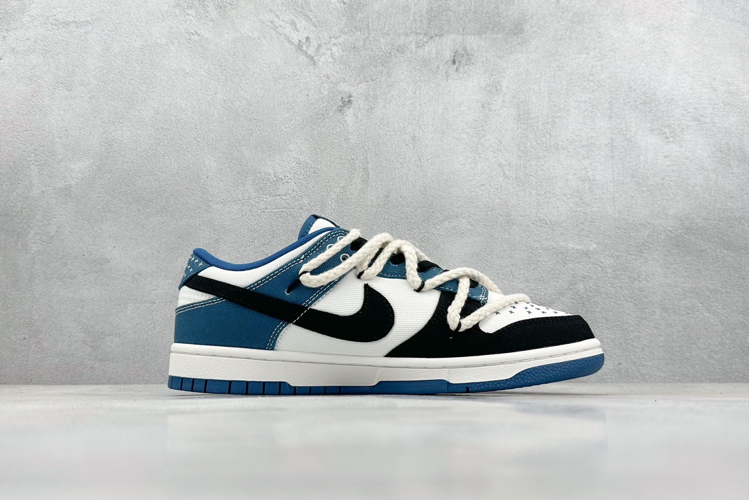 260 DIY版 Nike Dunk Low 牛仔麻绳 黑白蓝 DV0834-101