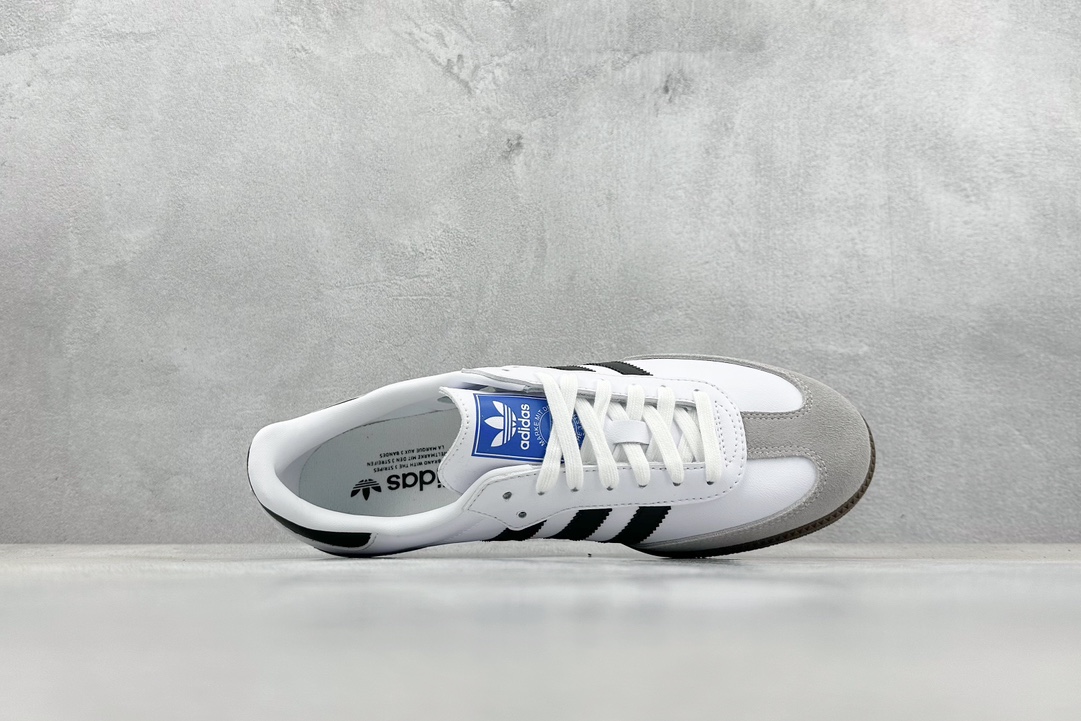 160 KX版 Adidas Samba Vegan 桑巴舞系列绅士德训足球风百搭低帮休闲运动板鞋 B75806