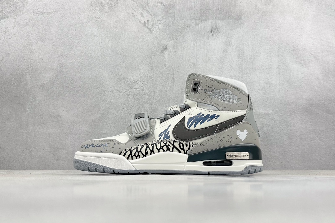 270 Air Jordan Legacy 312 ”慵懒大熊猫“国风特殊手绘/私人定制 银灰龙影 AV3922-002