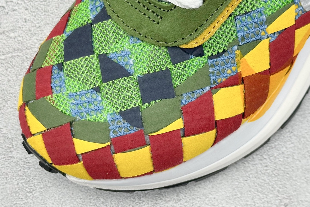 280 FS版 Sacai x NK Waffle Woven"Multi-Color"华夫联名编织系列低帮慢跑鞋 灰白编织 DR5209-300