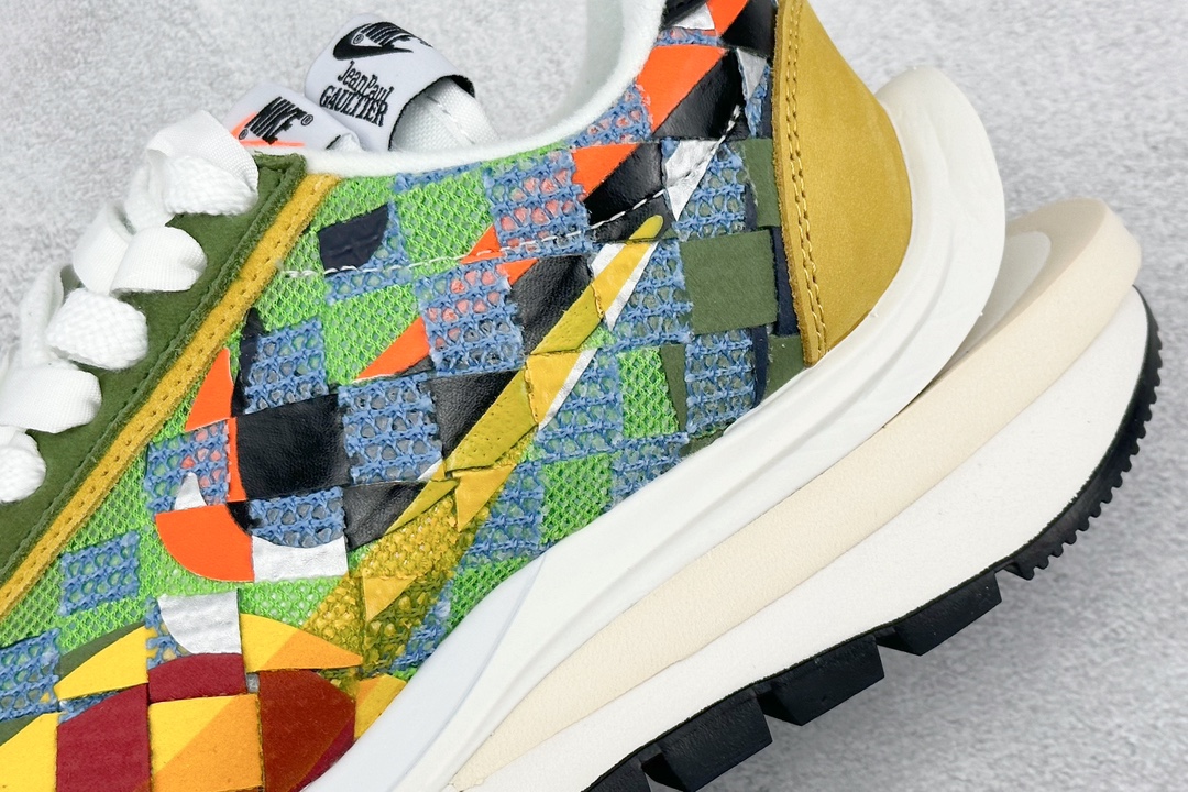 280 FS版 Sacai x NK Waffle Woven"Multi-Color"华夫联名编织系列低帮慢跑鞋 灰白编织 DR5209-300