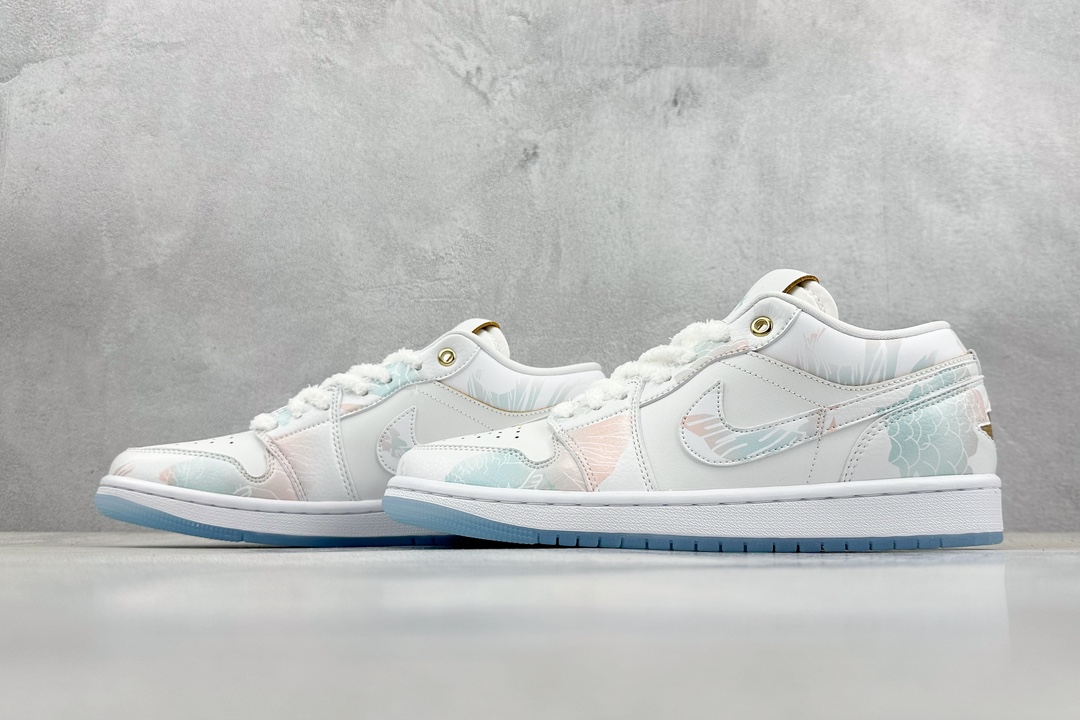 200 K版 Air Jordan 1 Retro Low 蒸汽木偶 CNY龙年限定 青帘烟雨  FN8901-164