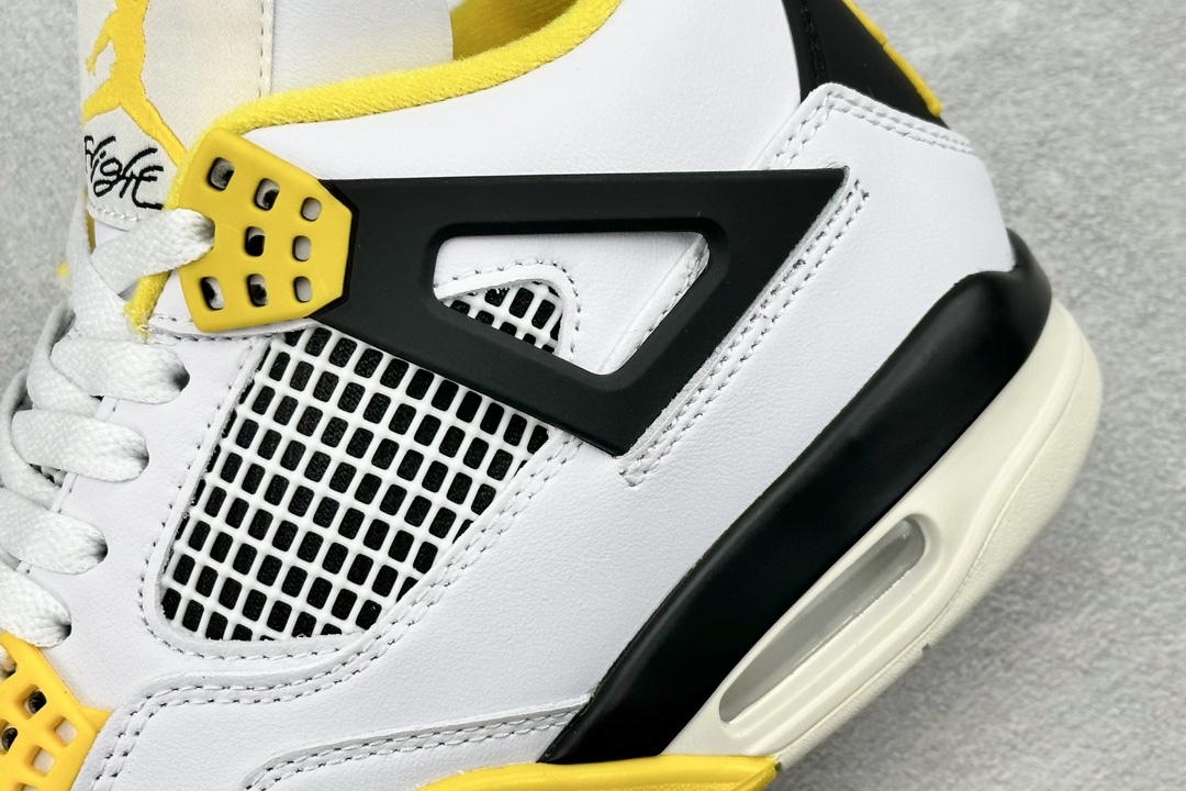 250 小绿X Air Jordan 4 Retro "Vivid Sulfur" AJ4 乔4白黄 雷公 AQ9129-101