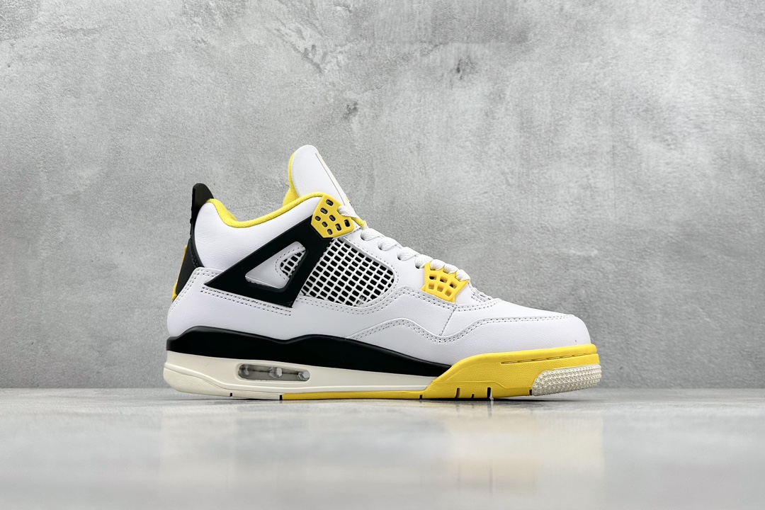 250 小绿X Air Jordan 4 Retro "Vivid Sulfur" AJ4 乔4白黄 雷公 AQ9129-101