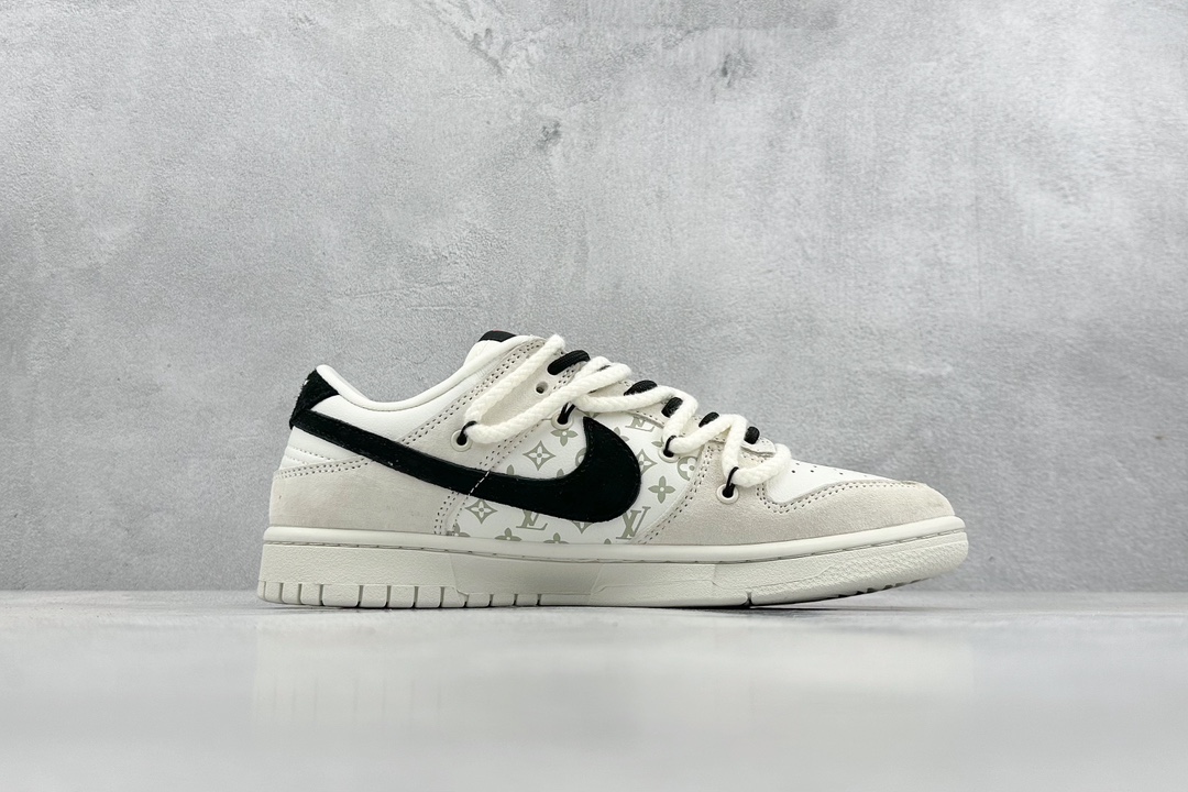 300 Nike SB Dunk Low x Louis Vuitton 白黑红 SJ2068-235