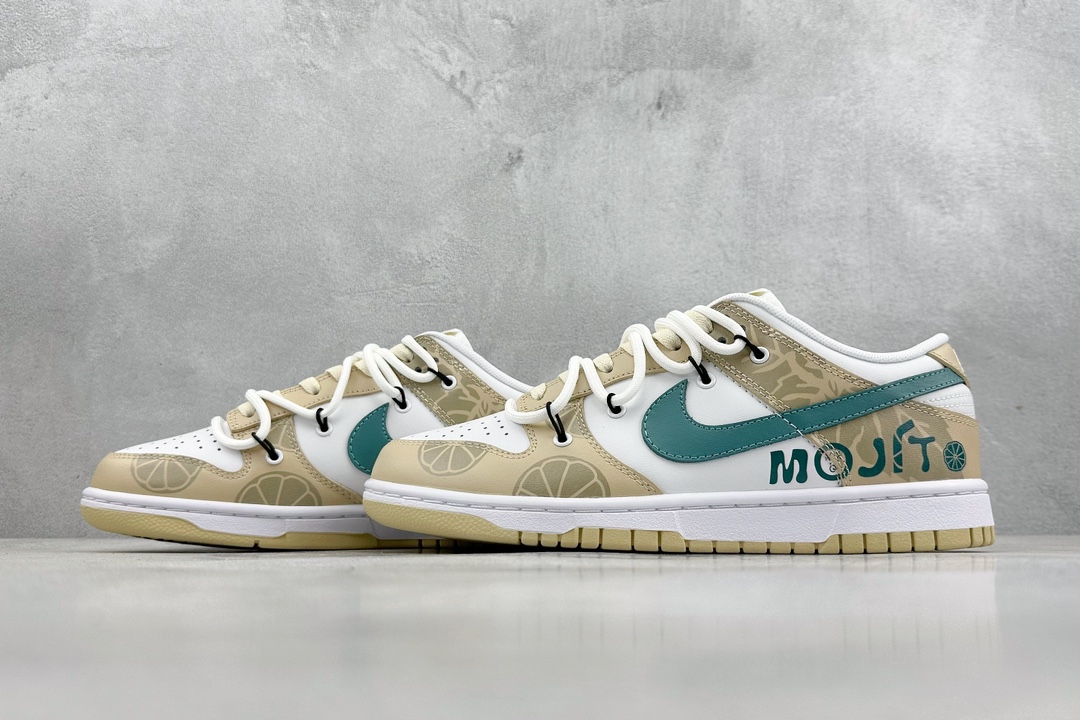 260 A版 Nike SB Dunk Low 柠檬莫吉托 解构麻绳鞋带  DV0833-100