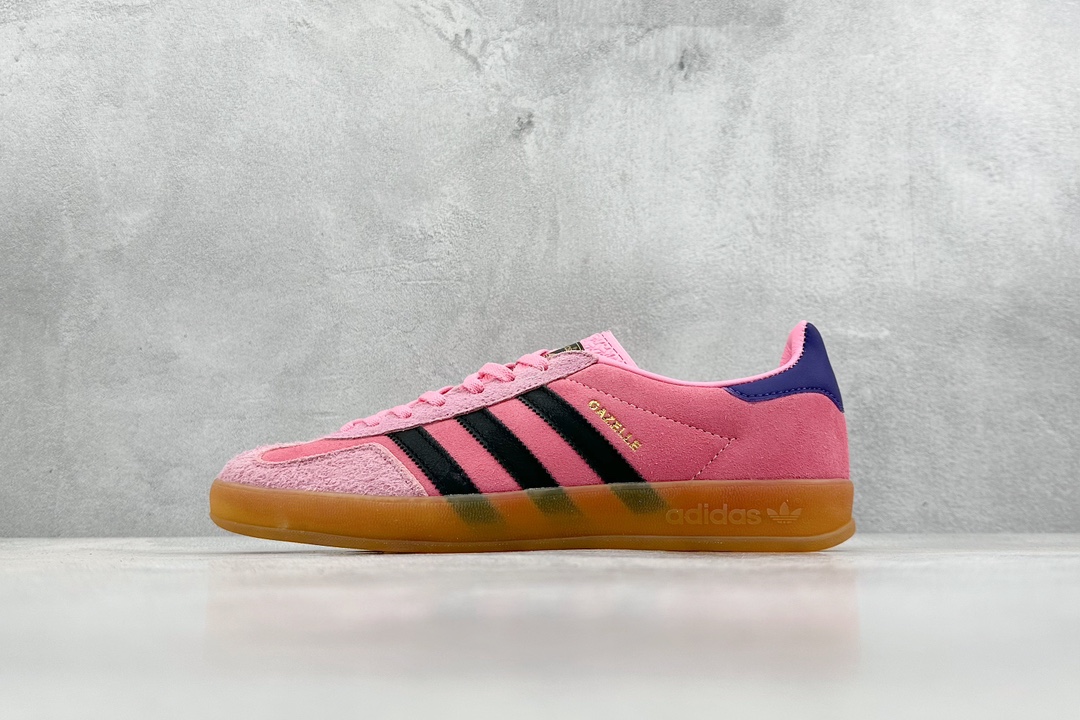 200 S2 adidas originals Gazelle Indoor 粉黑 IE7002