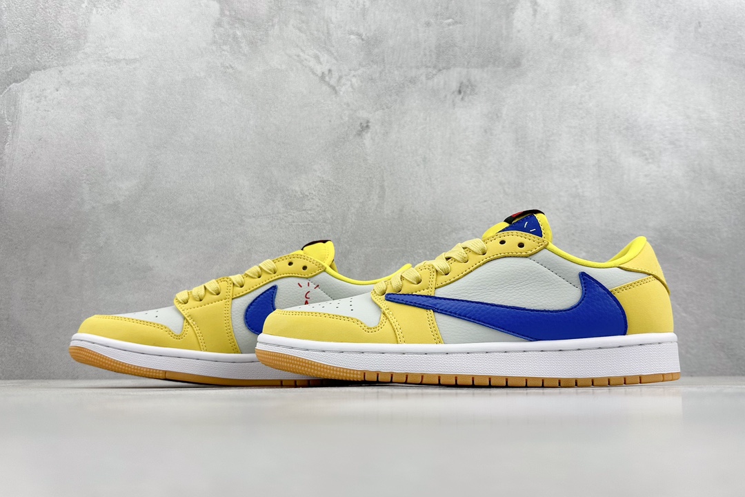 200 K版 Travis Scott x Jordan Air Jordan 1 Low Canary E黄色 DZ4137-700