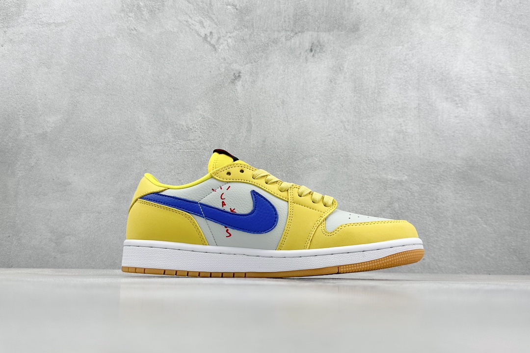 200 K版 Travis Scott x Jordan Air Jordan 1 Low Canary E黄色 DZ4137-700