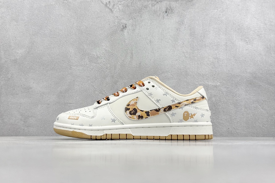 280 Nike SB Dunk Low x BAPE 白黄迷彩 DQ1098-352