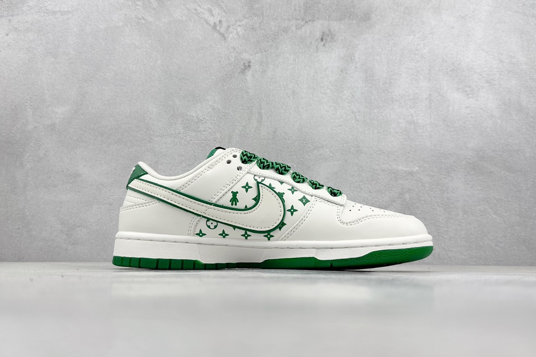 280 Nike SB Dunk Low x Louis Vuitton 暴力型白绿 SJ2068-241