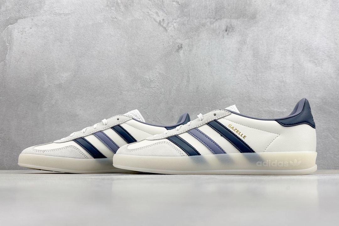 200 Cs版 adidas Originals Gazelle INdoor 三叶草休闲防滑耐磨低帮板鞋  IG1643