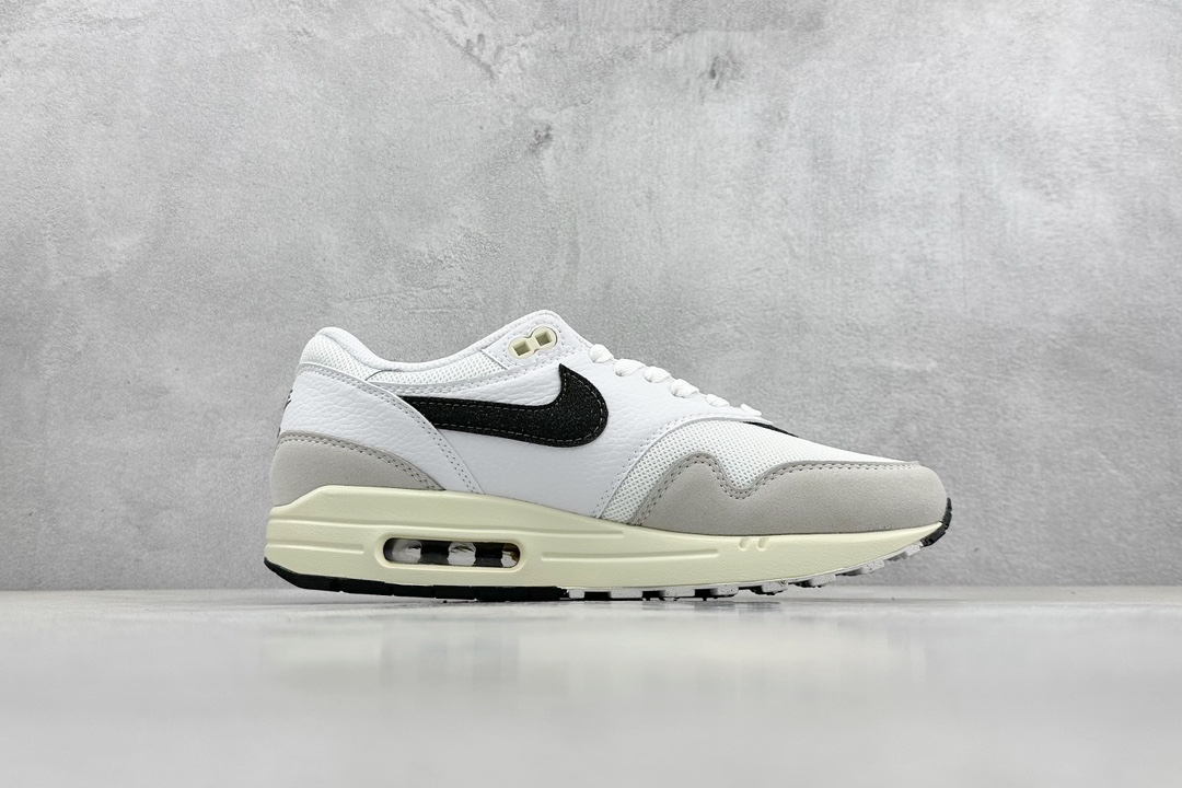 220 Nike Air Max 1 白灰黑 纯原版本 复古休闲跑步鞋 HJ3498-007