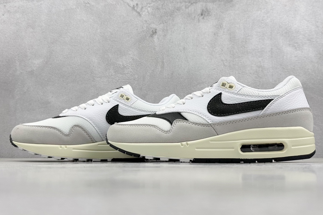 220 Nike Air Max 1 白灰黑 纯原版本 复古休闲跑步鞋 HJ3498-007