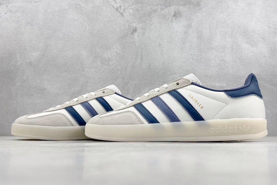 160 R版 adidas Originals Gazelle INdoor 三叶草休闲防滑耐磨低帮板鞋  IG1643