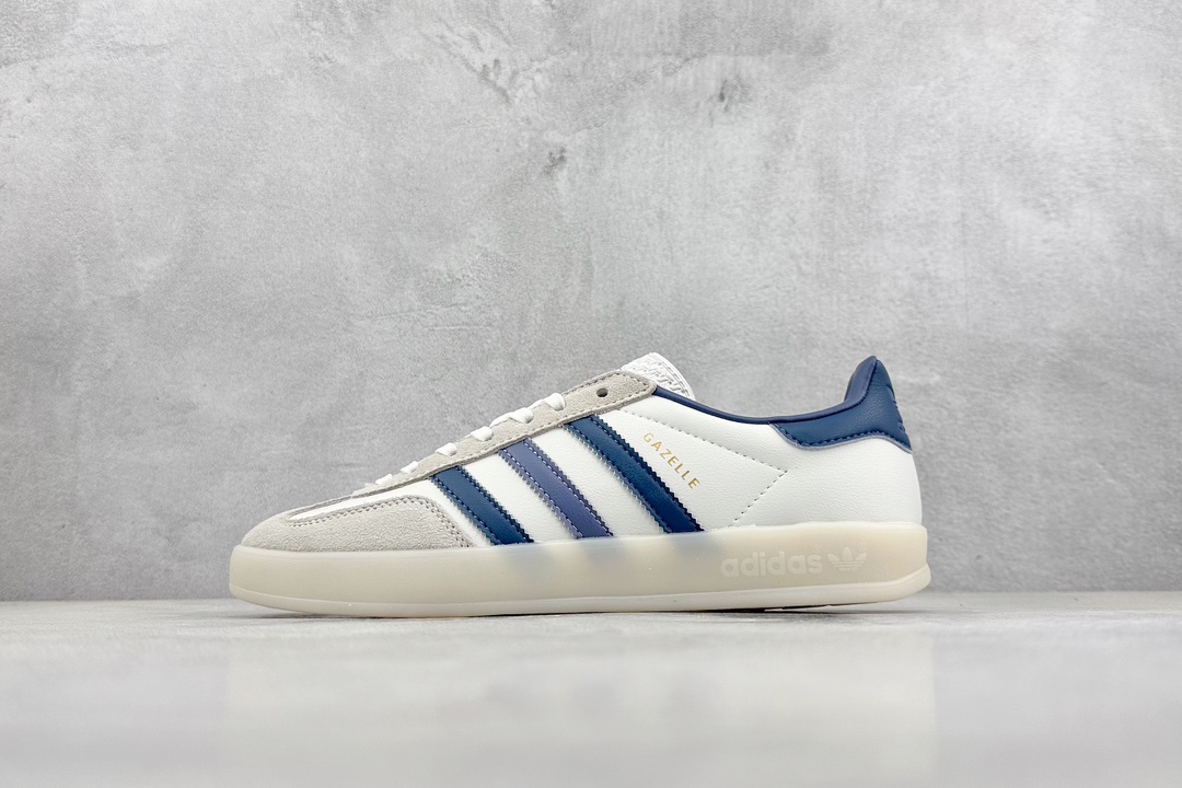 160 R版 adidas Originals Gazelle INdoor 三叶草休闲防滑耐磨低帮板鞋  IG1643