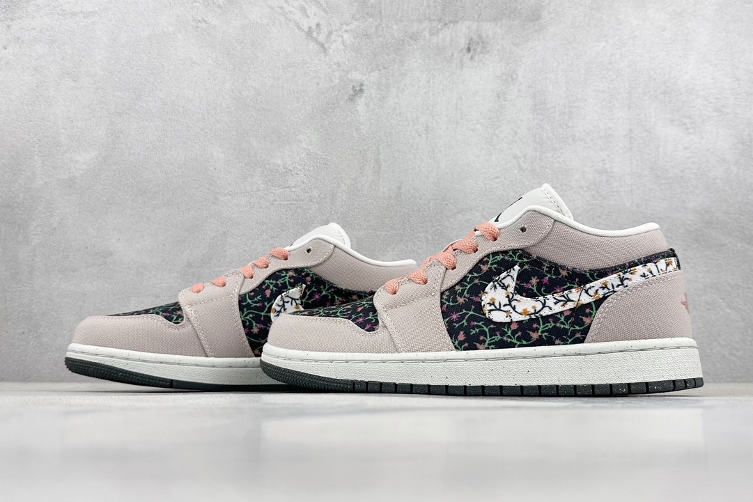 200 Air Jordan 1 Low 低帮 粉色小碎花 乔1 低邦 花卉白粉 FJ3445-001