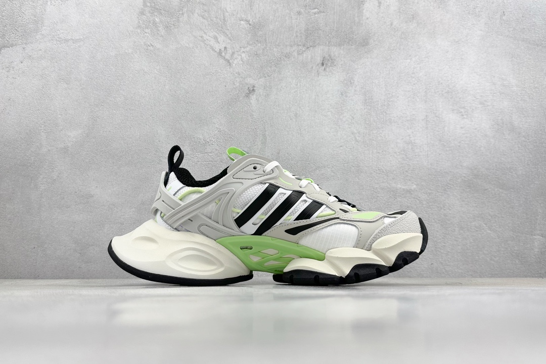 270 H11版 adidas XLG RUNNER DELUXE灰黑绿 IH7800