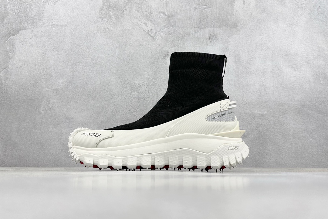 380 OK版 Moncler 盟可睐/蒙口 Trailgrip 针织鞋面厚底增高鞋