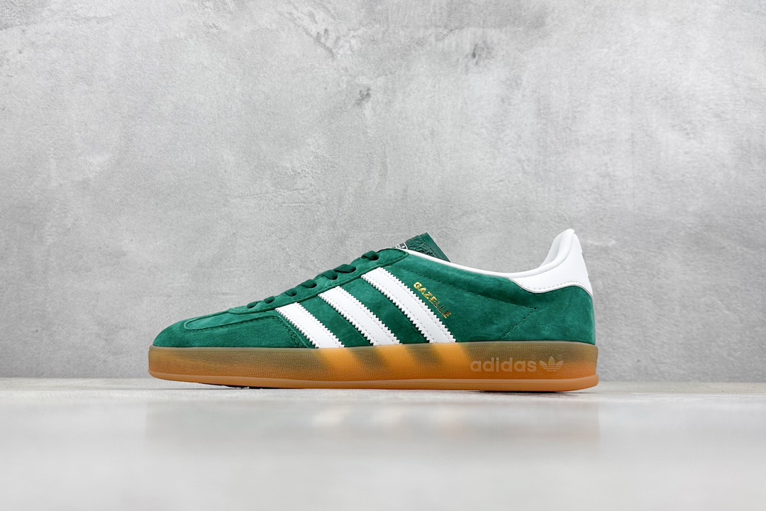 190 adidas Originals Gazelle INdoor 三叶草休闲防滑耐磨低帮板鞋 IG1596