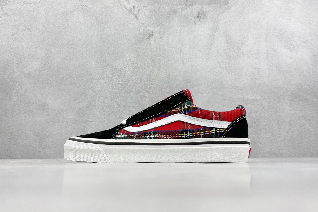 140 Vans Old Skool 36 DX 苏格兰格纹 范斯安纳海姆系列休闲低帮帆布鞋